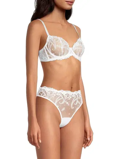 Cosabella Women's Sanika Sheer Underwire Balconette Bra - White | Thumbnail 4 Cosabella Women's Sanika Sheer Underwire Balconette Bra - White | Thumbnail 4