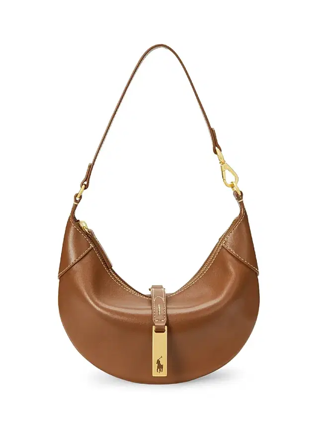 Polo Ralph Lauren Women's Mini Polo ID Leather Shoulder Bag - Brown