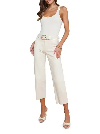 L'AGENCE Women's Nica Scoopneck Rib-Knit Bodysuit | Thumbnail 2