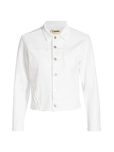L'Agence Women's Janelle Slim-Fit Denim Jacket | Thumbnail 1