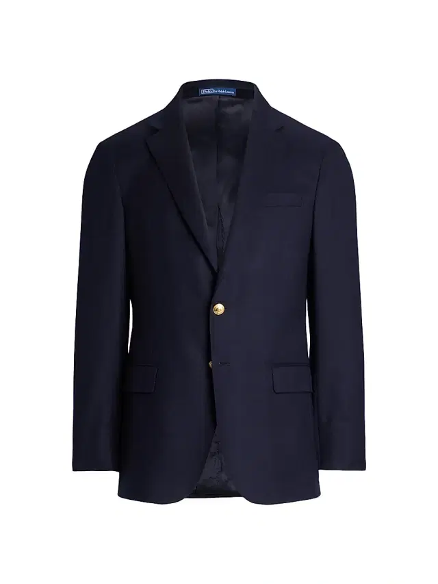 Polo Ralph Lauren Men's The Iconic Doeskin Two-Button Blazer - Navy
