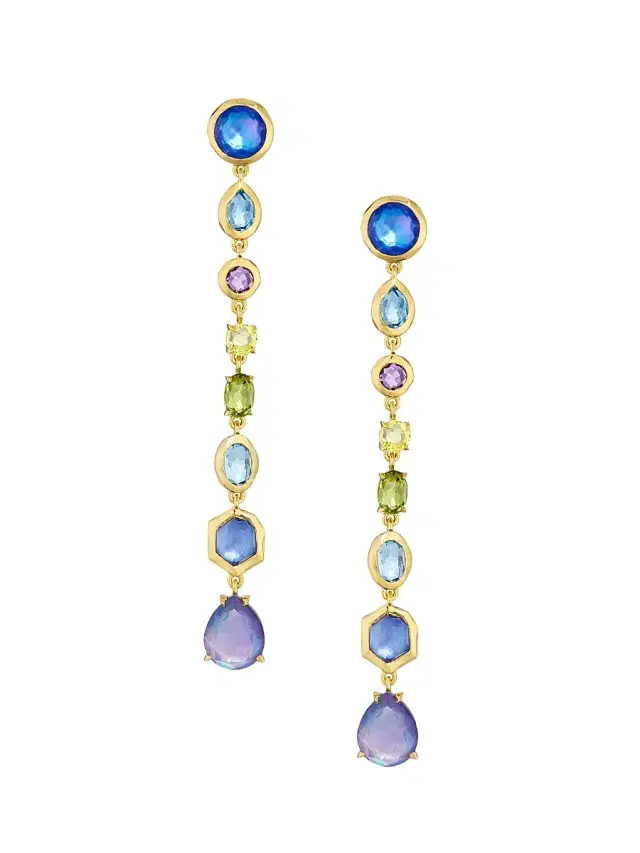 Women's Rock Candy 18K Yellow Gold & Multi-Gemstone Drop Earrings - Alpine Women's Rock Candy 18K Yellow Gold & Multi-Gemstone Drop Earrings - Alpine