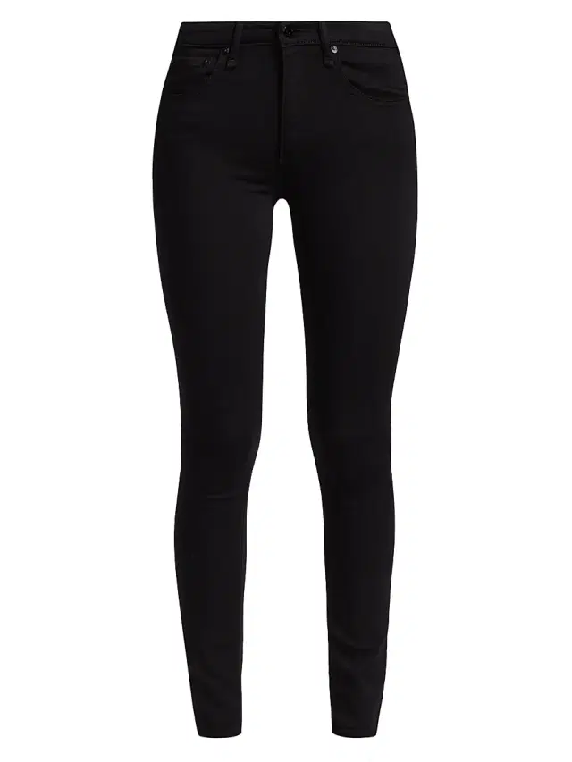 rag & bone Women's Cate Mid-Rise Ankle Skinny Jeans - Black