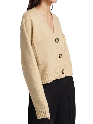 Proenza Schouler Women's Eco Cashmere Core Knit Cardigan - Oatmeal - Size Large | Thumbnail 4 Proenza Schouler Women's Eco Cashmere Core Knit Cardigan - Oatmeal - Size Large | Thumbnail 4
