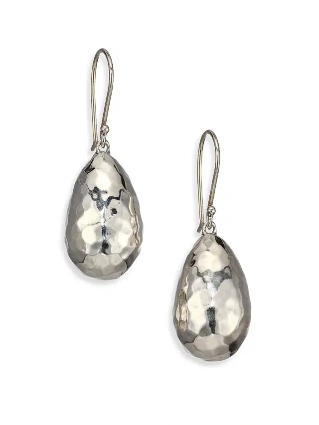 Women's Classico Sterling Silver Rain Drop Earrings - Silver