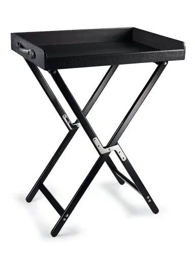 Ralph Lauren Wooden Gavin Tray Stand - Black | Thumbnail 2