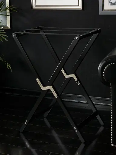 Ralph Lauren Wooden Gavin Tray Stand - Black | Thumbnail 1