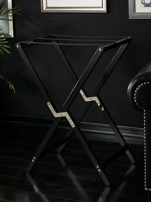 Wooden Gavin Tray Stand - Black