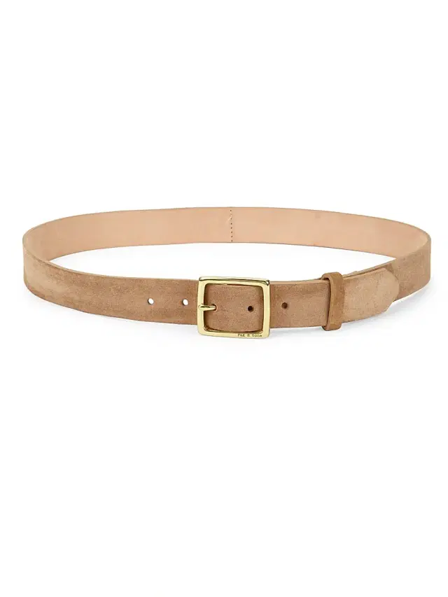 rag & bone Women's Suede Boyfriend Belt - Camel