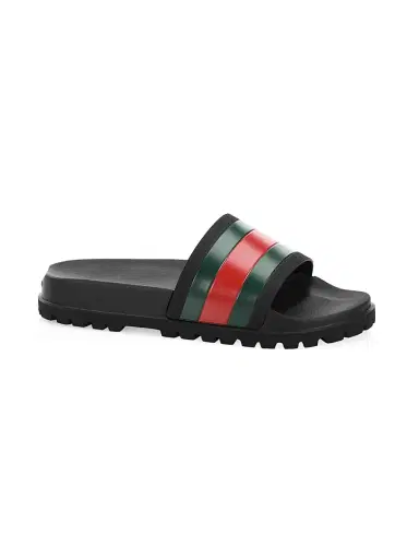Gucci Men's Web Slide Sandals - Black - Size 13 | Thumbnail 2 Gucci Men's Web Slide Sandals - Black - Size 13 | Thumbnail 2