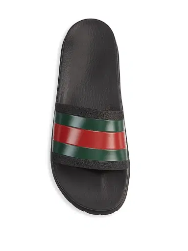 Gucci Men's Web Slide Sandals - Black - Size 13 | Thumbnail 4 Gucci Men's Web Slide Sandals - Black - Size 13 | Thumbnail 4