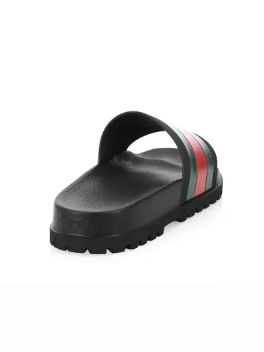 Gucci Men's Web Slide Sandals - Black - Size 13 | Thumbnail 5 Gucci Men's Web Slide Sandals - Black - Size 13 | Thumbnail 5