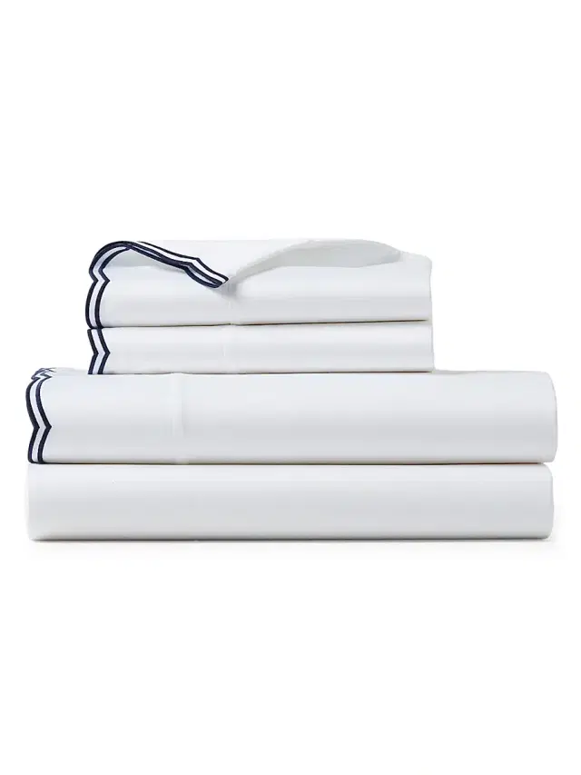 Ralph Lauren Organic Cotton Sateen Malin Pillowcase Set - Platinum King