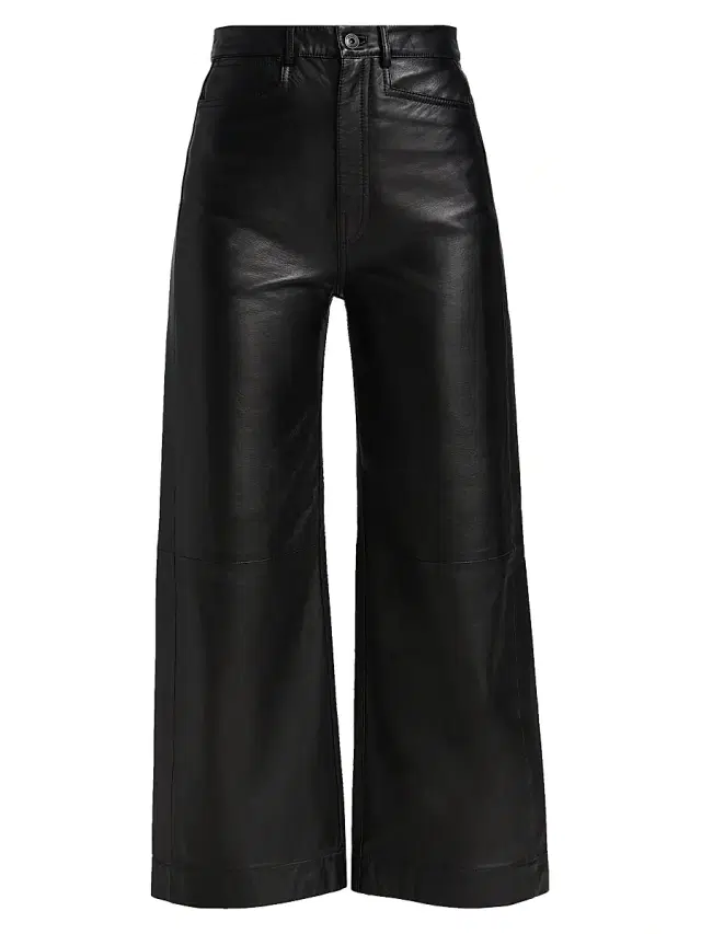 Proenza Schouler White Label Women's Lightweight Leather Culottes - Black
