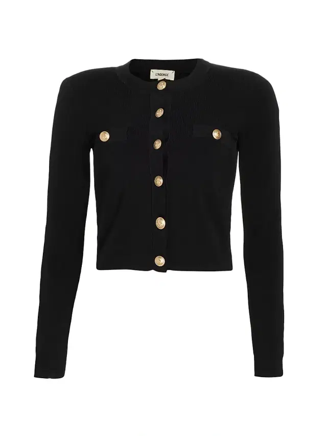 Women's Toulouse Crop Cardigan - Black