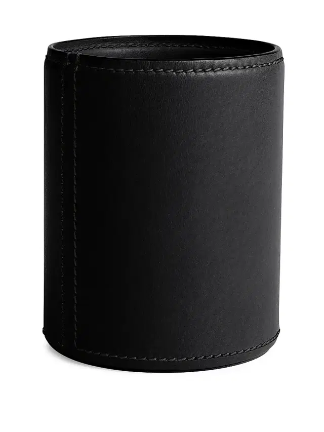 Brennan Leather Pencil Cup - Black