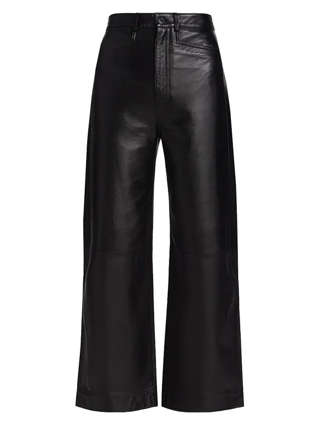 Proenza Schouler White Label Women's Nappa Leather Wide-Leg Culottes - Black