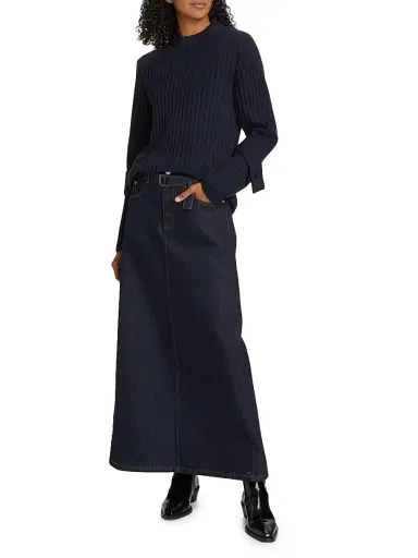 Proenza Schouler Women's Calder Stretch Denim Maxi Skirt | Thumbnail 2 Proenza Schouler Women's Calder Stretch Denim Maxi Skirt | Thumbnail 2