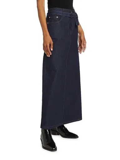 Proenza Schouler Women's Calder Stretch Denim Maxi Skirt | Thumbnail 4 Proenza Schouler Women's Calder Stretch Denim Maxi Skirt | Thumbnail 4