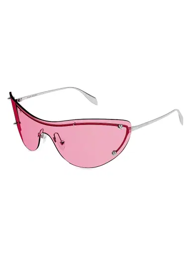 Alexander McQueen Women's 99MM Spike Studs Mask Metal Sunglasses - Pink | Thumbnail 2 Alexander McQueen Women's 99MM Spike Studs Mask Metal Sunglasses - Pink | Thumbnail 2
