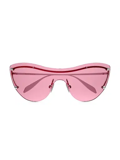 Alexander McQueen Women's 99MM Spike Studs Mask Metal Sunglasses - Pink | Thumbnail 1 Alexander McQueen Women's 99MM Spike Studs Mask Metal Sunglasses - Pink | Thumbnail 1