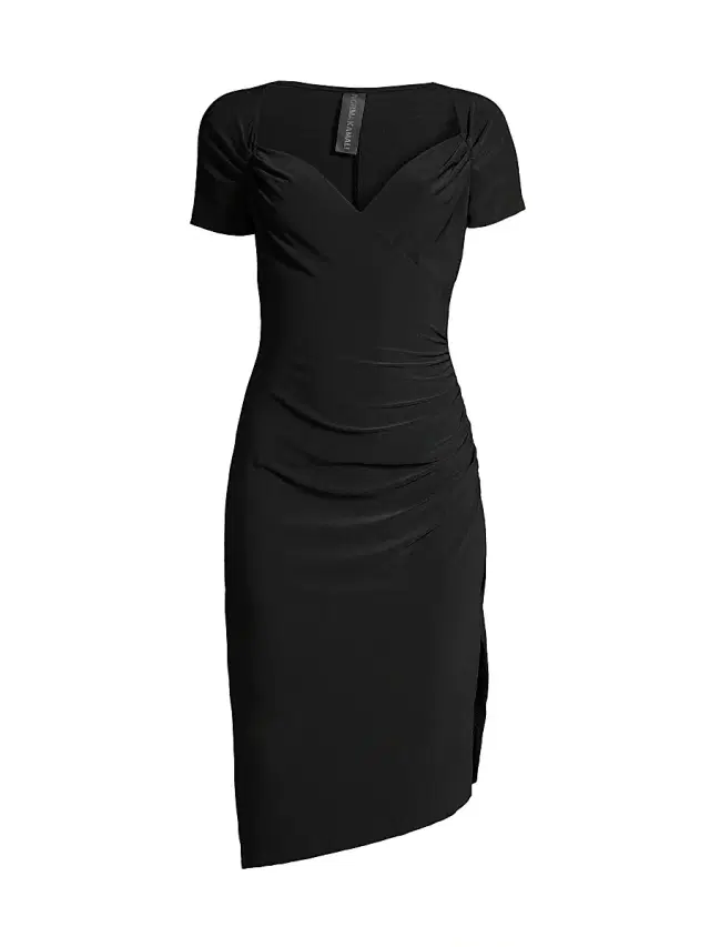 Norma Kamali Women's Sweetheart Ruched Dress - Black