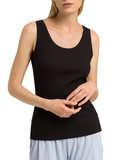 Hanro Women's Sleep & Lounge Tank Top - Black - Size Large | Thumbnail 1 Hanro Women's Sleep & Lounge Tank Top - Black - Size Large | Thumbnail 1