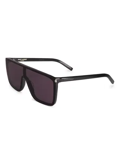 Saint Laurent Women's 99MM Mask Sunglasses - Black | Thumbnail 2