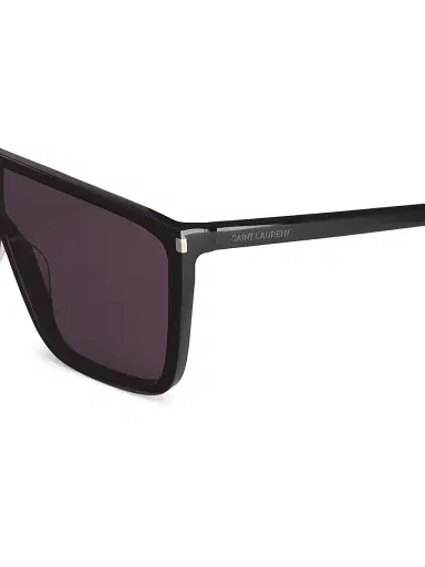 Saint Laurent Women's 99MM Mask Sunglasses - Black | Thumbnail 3