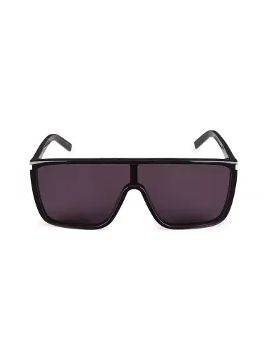 Saint Laurent Women's 99MM Mask Sunglasses - Black | Thumbnail 1