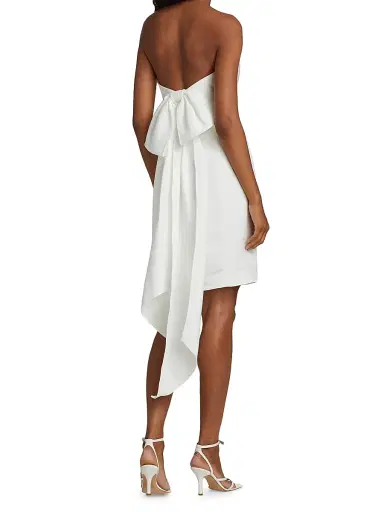 Amsale Women's Strapless Silk Faille Bow Dress | Thumbnail 5 Amsale Women's Strapless Silk Faille Bow Dress | Thumbnail 5