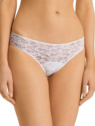 Hanro Women's Moments Floral Lace Briefs - White - Size Large | Thumbnail 4