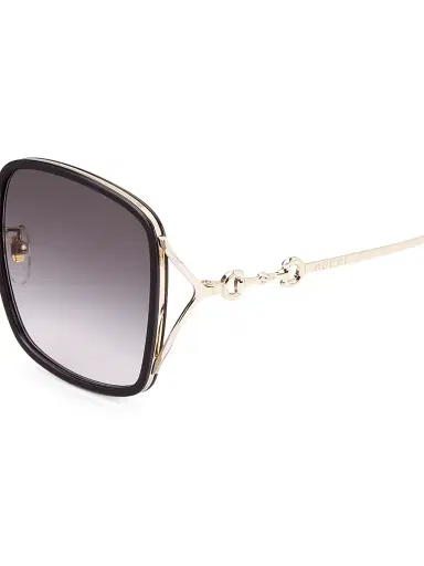 Gucci Women's Horsebit 58MM Square Sunglasses - Shiny Black | Thumbnail 3