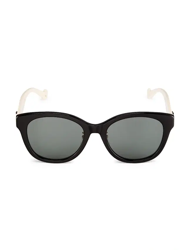 Gucci Women's  Generation 56MM Square Sunglasses - Shiny Black