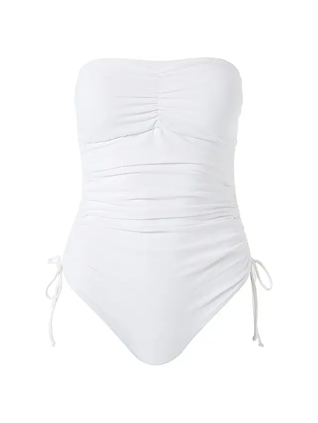 Melissa Odabash Women's Sydney Ruched Bandeau One-Piece Swimsuit - White