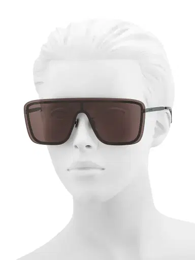 Saint Laurent Women's 99MM Mask Sunglasses - Black | Thumbnail 4