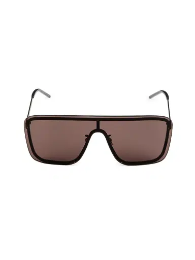 Saint Laurent Women's 99MM Mask Sunglasses - Black | Thumbnail 1