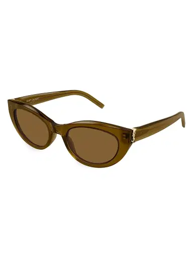Saint Laurent Women's Monogram Hinge Acetate 54MM Cat-Eye Sunglasses | Thumbnail 1 Saint Laurent Women's Monogram Hinge Acetate 54MM Cat-Eye Sunglasses | Thumbnail 1