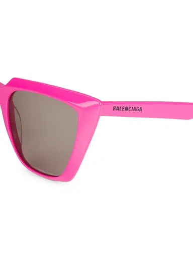 Balenciaga Women's 55MM Squared Cat-Eye Sunglasses - Shiny Fuchsia | Thumbnail 3 Balenciaga Women's 55MM Squared Cat-Eye Sunglasses - Shiny Fuchsia | Thumbnail 3