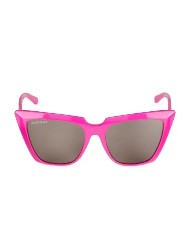 Balenciaga Women's 55MM Squared Cat-Eye Sunglasses - Shiny Fuchsia | Thumbnail 1 Balenciaga Women's 55MM Squared Cat-Eye Sunglasses - Shiny Fuchsia | Thumbnail 1