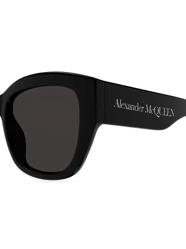 McQueen Women's Bold 55MM Butterfly Sunglasses - Black Dark Grey | Thumbnail 3