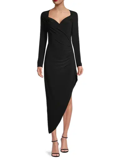 Norma Kamali Women's Asymmetric Draped Gathered Dress | Thumbnail 2