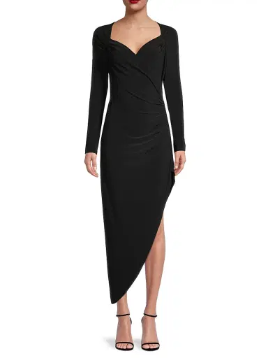 Norma Kamali Women's Asymmetric Draped Gathered Dress | Thumbnail 3