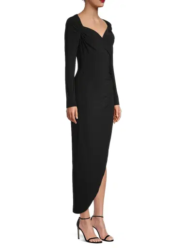 Norma Kamali Women's Asymmetric Draped Gathered Dress | Thumbnail 4