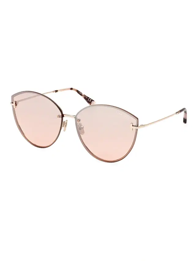 Women's Evangeline 63MM Cat-Eye Sunglasses - Rose Gold Havana Peach Mirror