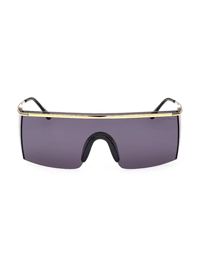 TOM FORD Women's Shield Sunglasses - Shiny Gold