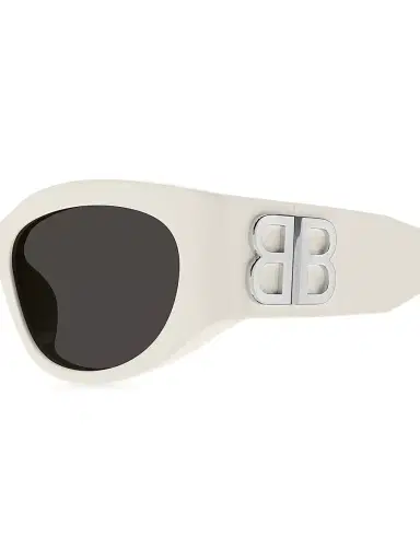Balenciaga Women's Bossy 55MM Oval Sunglasses - White Grey | Thumbnail 3 Balenciaga Women's Bossy 55MM Oval Sunglasses - White Grey | Thumbnail 3