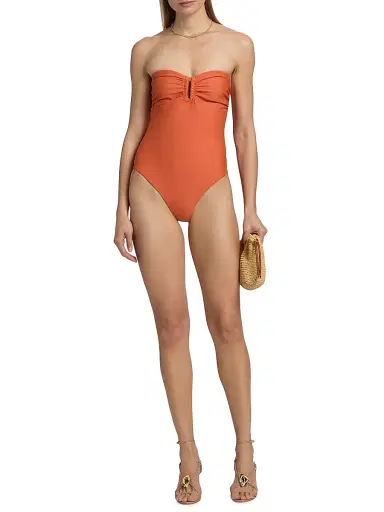 Kobi Halperin Women's Becca Strapless One-Piece Swimsuit - Brandy | Thumbnail 2 Kobi Halperin Women's Becca Strapless One-Piece Swimsuit - Brandy | Thumbnail 2