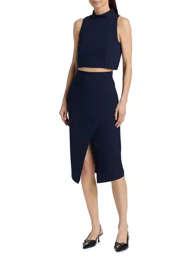 Black Halo Women's Two-Piece Juma Cropped Top and Skirt - Pacific Blue | Thumbnail 3