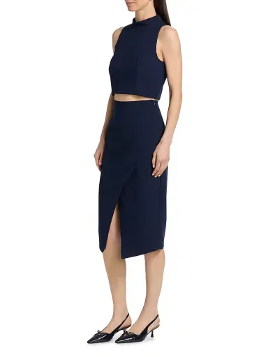 Black Halo Women's Two-Piece Juma Cropped Top and Skirt - Pacific Blue | Thumbnail 4